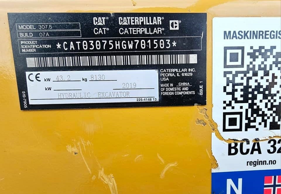 حفارات زحافة CAT 307.5-07: صور 38