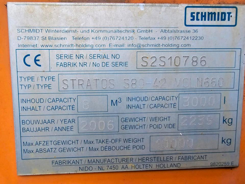 الرمال مفرشة Schmidt Stratos S80 8m3 Salzstreuer Salzsilo Aufbaustreuer LKW Winterdienst Küpper-Weisser: صور 9
