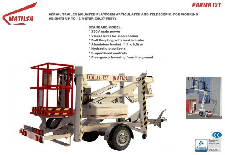 منصة العمل الجوية مقطورة جديد Matilsa Parma 12 T fabrycznie nowy podnośnik koszowy na przyczepie: صور 17 منصة العمل الجوية مقطورة جديد Matilsa Parma 12 T fabrycznie nowy podnośnik koszowy na przyczepie: صور 17