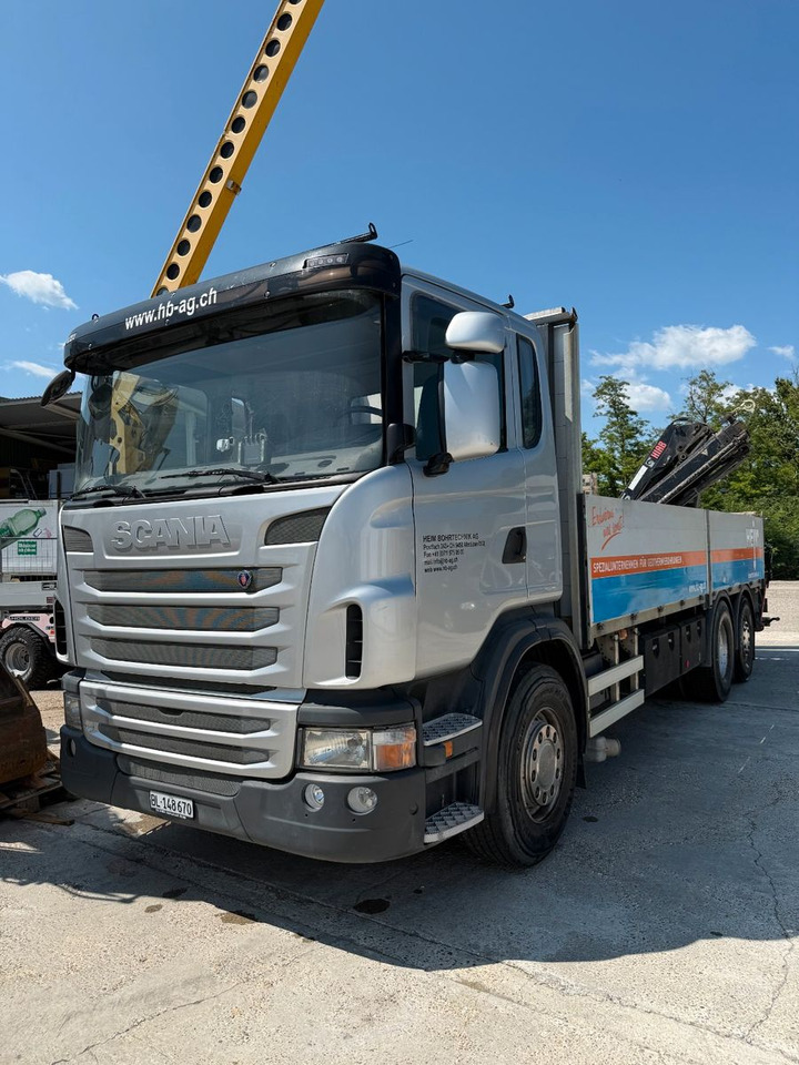 Scania G440 Brücke mit Ladekran - شاحنات مسطحة, شاحنة كرين: صور 2 Scania G440 Brücke mit Ladekran - شاحنات مسطحة, شاحنة كرين: صور 2