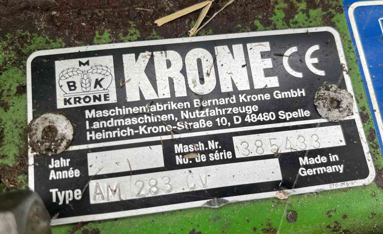 Krone AM283 CV schijvenmaaier Hooibouwmachines. - جزازة: صور 5 Krone AM283 CV schijvenmaaier Hooibouwmachines. - جزازة: صور 5