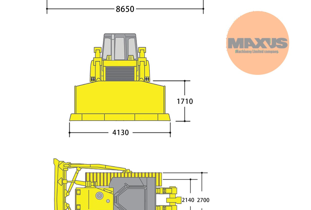 بلدوزر جديد MAXUS Buldozer MAXUS cu lamă dreaptă, riper cu un singur dinte și cabină ROPS: صور 6