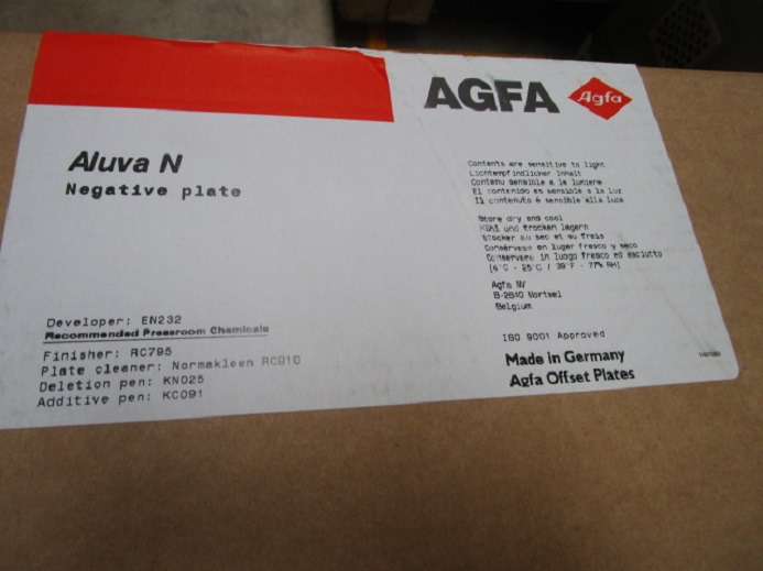450 x NEUE DRUCKPLATTEN ALUVA N 15 NEGATIVE PLATE (510 x 400 mm) - قطع الغيار - آلات الطباعة: صور 5 450 x NEUE DRUCKPLATTEN ALUVA N 15 NEGATIVE PLATE (510 x 400 mm) - قطع الغيار - آلات الطباعة: صور 5