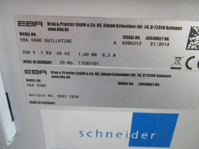 آلة قطع الورق STAPELSCHNEIDER EBA 5560: صور 10 آلة قطع الورق STAPELSCHNEIDER EBA 5560: صور 10