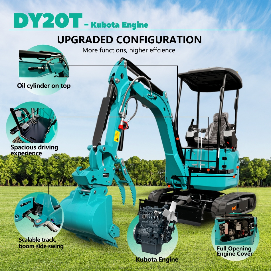 LEZUM DY20T Mini Excavator Euro 5/Epa Engine Kubota Mini Excavator For Sale - حفارة مصغرة: صور 3 LEZUM DY20T Mini Excavator Euro 5/Epa Engine Kubota Mini Excavator For Sale - حفارة مصغرة: صور 3