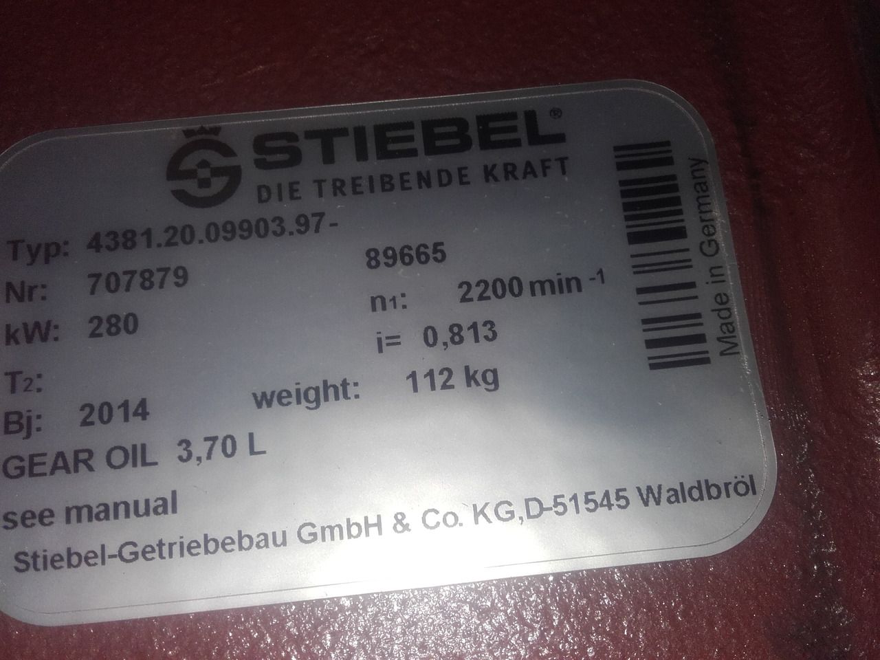Stiebel Getribe 4381.20.09903.97 Stiebel Gearbox - علبة التروس - معدات الغابات: صور 2 Stiebel Getribe 4381.20.09903.97 Stiebel Gearbox - علبة التروس - معدات الغابات: صور 2