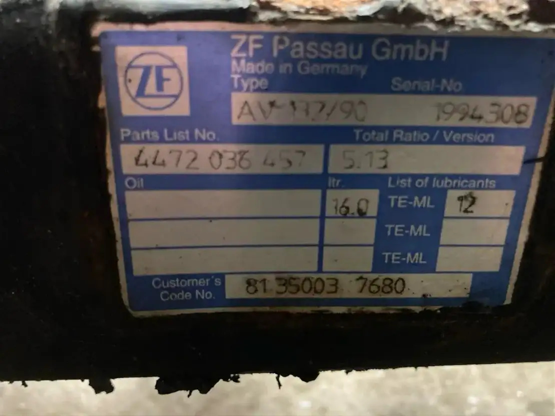 ZF Hinterachse Axis ZF AV132/90 5,13 4472036457 MAN Lions City A21 - المحور الخلفي - حافلة: صور 2 ZF Hinterachse Axis ZF AV132/90 5,13 4472036457 MAN Lions City A21 - المحور الخلفي - حافلة: صور 2
