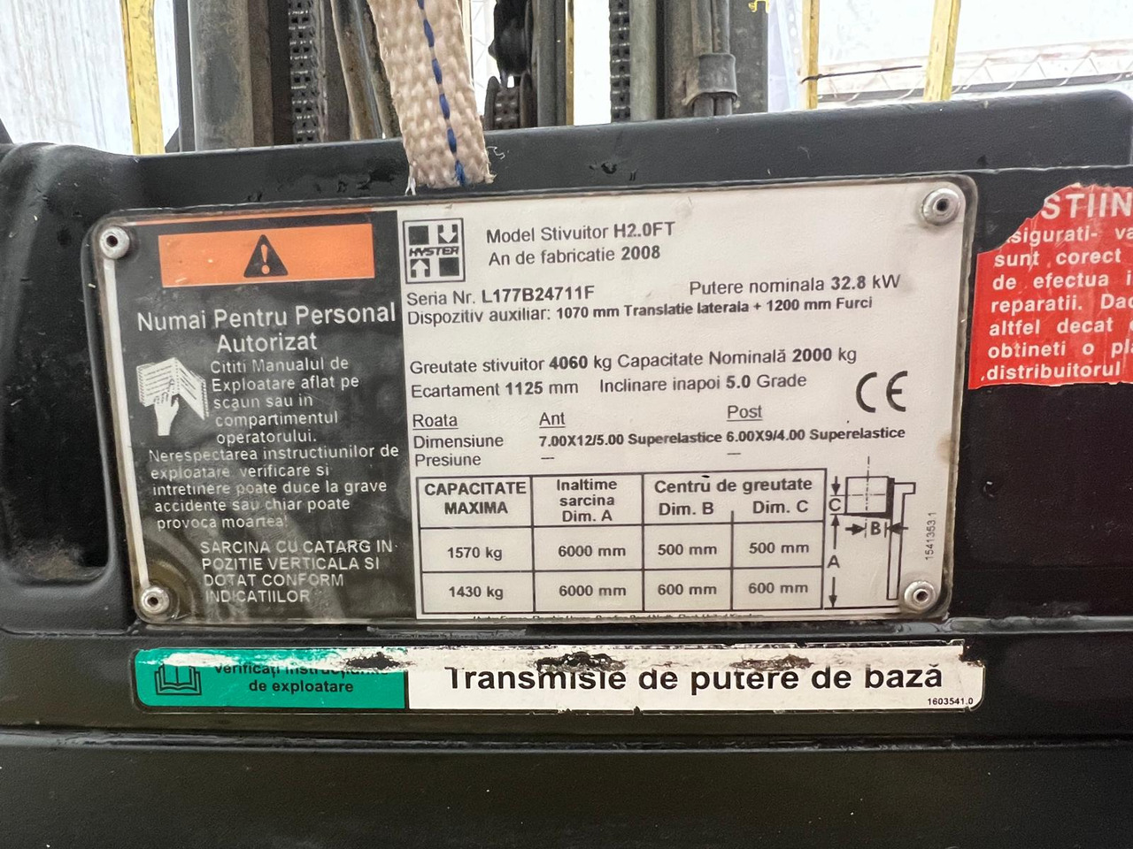 Hyster H2.0 A forklift - رافعة شوكية تعمل بالغاز: صور 3 Hyster H2.0 A forklift - رافعة شوكية تعمل بالغاز: صور 3