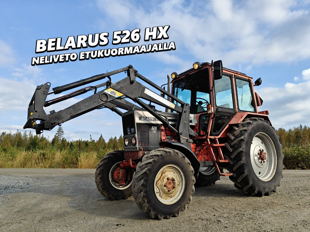 جرار Belarus Agross 526HX Quicke 4300US etukuormaajalla, katso video!: صور 1