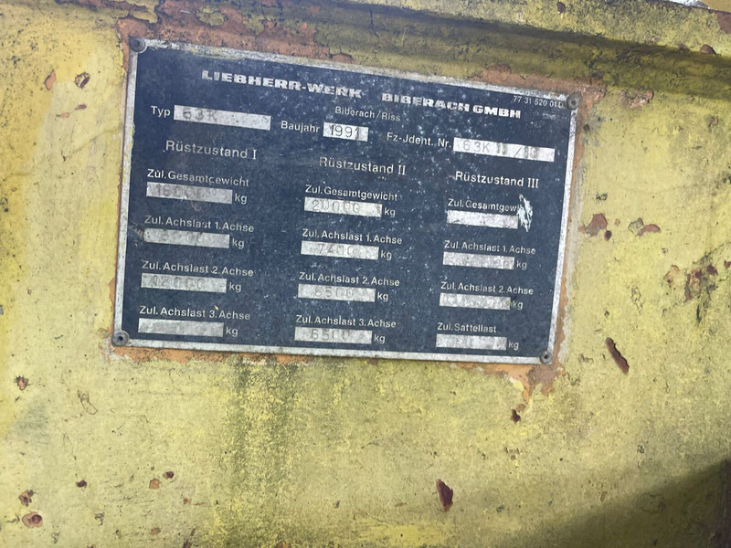 رافعة برجية Liebherr 63K, 1991yom: صور 15 رافعة برجية Liebherr 63K, 1991yom: صور 15