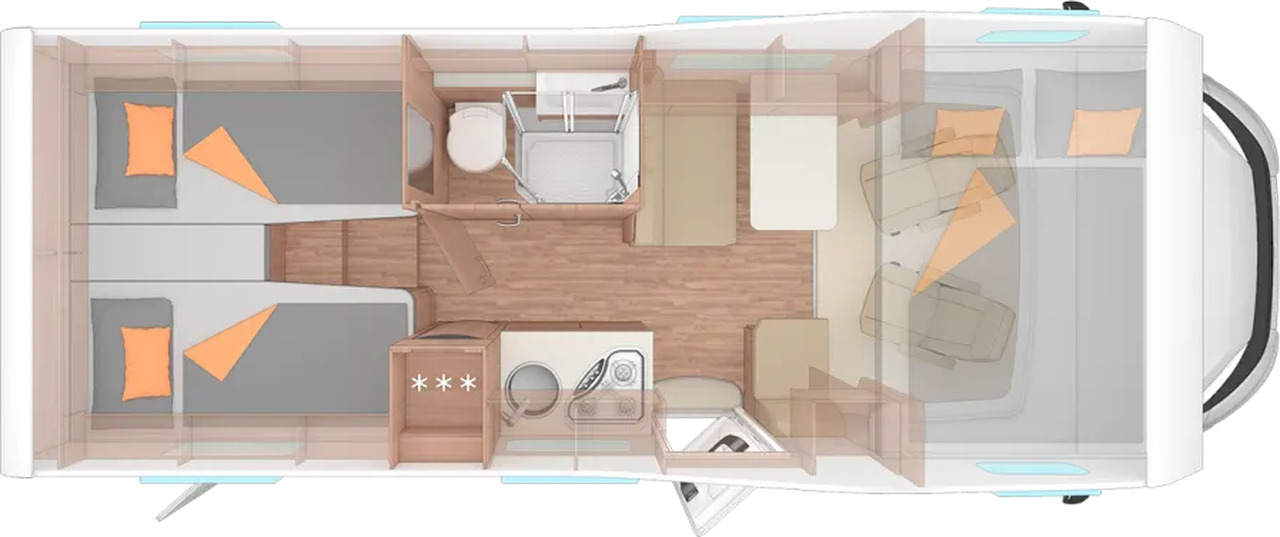 Wohnmobil Weinsberg CaraHome 650 MEG - موتر هوم سقف عالي: صور 2 Wohnmobil Weinsberg CaraHome 650 MEG - موتر هوم سقف عالي: صور 2