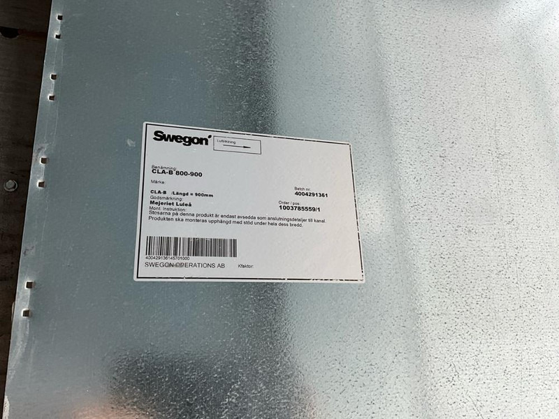 Swegon CLA B 800-900 - سيور ناقلة: صور 5 Swegon CLA B 800-900 - سيور ناقلة: صور 5