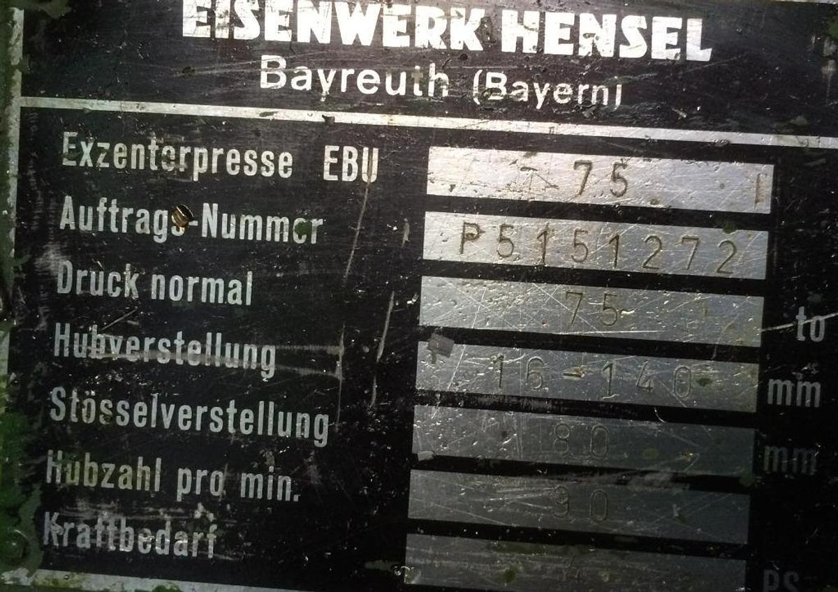 Einständer-Exzenterpresse EBU - آلة تصنيع المعادن: صور 5 Einständer-Exzenterpresse EBU - آلة تصنيع المعادن: صور 5