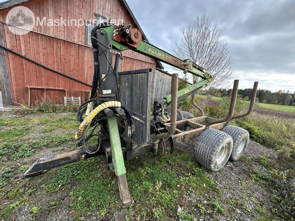Palmse Trailer Timmervagn med kran och ramstyrning  - المقطورة الزراعية: صور 1 Palmse Trailer Timmervagn med kran och ramstyrning  - المقطورة الزراعية: صور 1