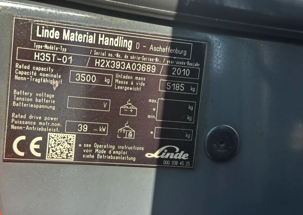 رافعة شوكية Linde H35T-01: صور 14