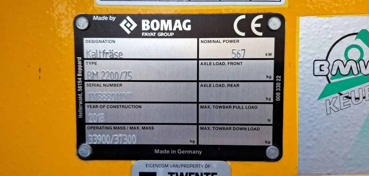 BOMAG DE BM 2200/75 Stage IV/Tier 4f - آلة أسفلت: صور 3 BOMAG DE BM 2200/75 Stage IV/Tier 4f - آلة أسفلت: صور 3