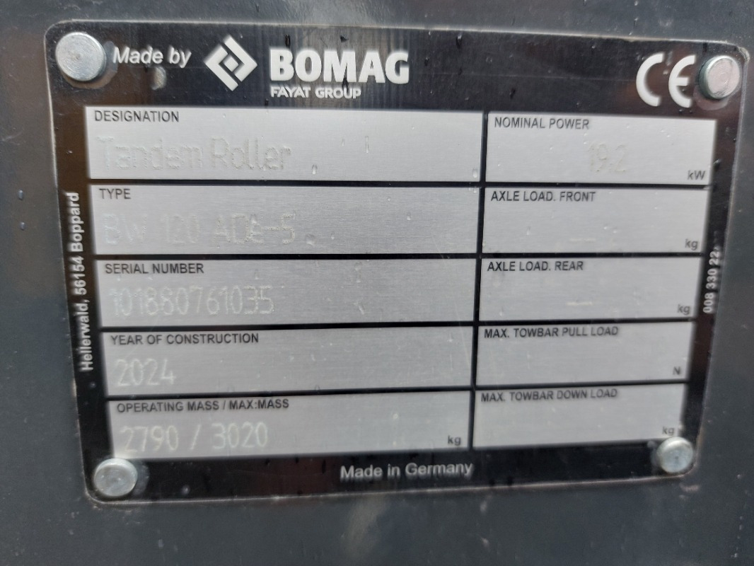 BOMAG DE BW 120 ADe-5 - مدحلة: صور 1 BOMAG DE BW 120 ADe-5 - مدحلة: صور 1