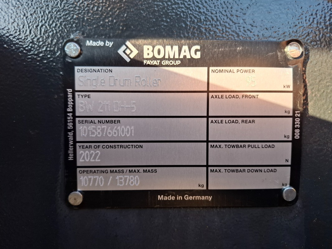 BOMAG DE BW 211 DH-5 Stage IV/TIER4f - مدماج: صور 2 BOMAG DE BW 211 DH-5 Stage IV/TIER4f - مدماج: صور 2