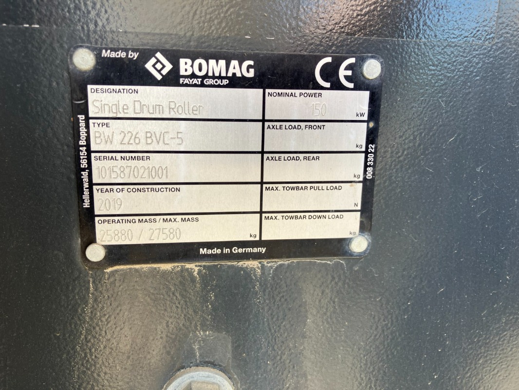 BOMAG DE BW 226 BVC-5 Stage V/Tier 4f - مدحلة: صور 5 BOMAG DE BW 226 BVC-5 Stage V/Tier 4f - مدحلة: صور 5