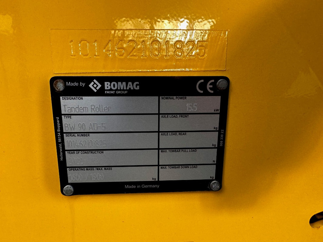 BOMAG DE BW 90 AD-5 Stage V/Tier 4f - مدحلة: صور 4 BOMAG DE BW 90 AD-5 Stage V/Tier 4f - مدحلة: صور 4