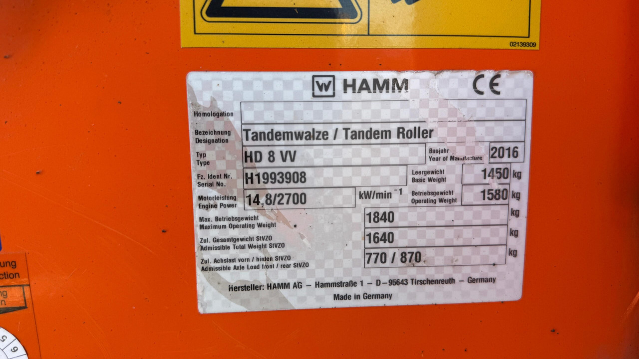 مدحلة الأسفلت HAMM HD 8 VV: صور 11
