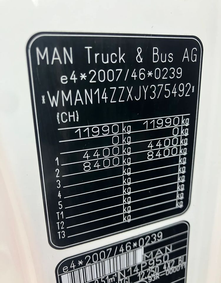 MAN Man TGM 12.250 euro 6 ramo do zabudowy Pomoc drogowa laweta kiper - الشاسيه شاحنة: صور 3 MAN Man TGM 12.250 euro 6 ramo do zabudowy Pomoc drogowa laweta kiper - الشاسيه شاحنة: صور 3