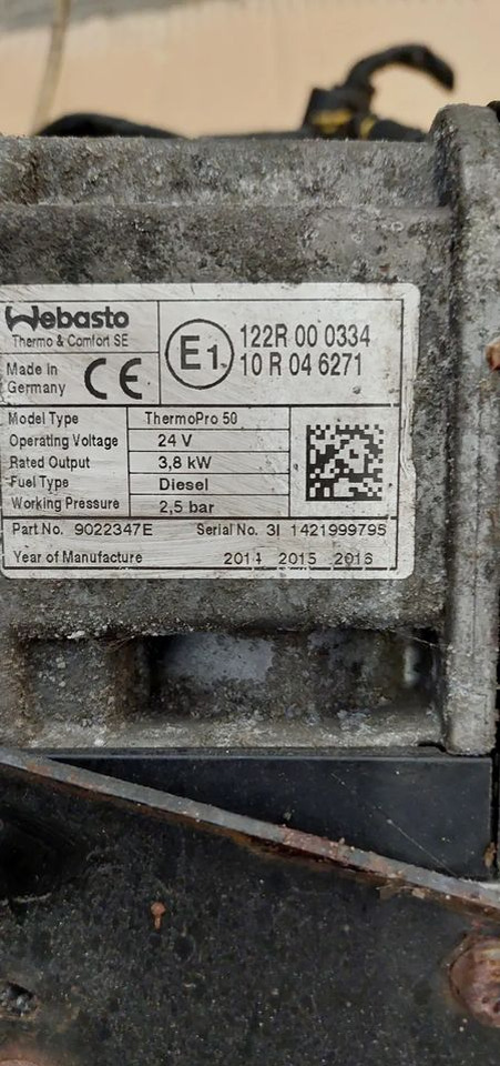 OGRZEWANIE POSTOJOWE WEBASTO TERMOPRO 50 MERCEDES ACTROS MP4 - التدفئة/ التهوية - شاحنة: صور 2 OGRZEWANIE POSTOJOWE WEBASTO TERMOPRO 50 MERCEDES ACTROS MP4 - التدفئة/ التهوية - شاحنة: صور 2