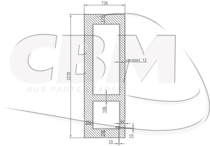 CBM OEM DOUBLE DOOR WINDOW - BALDWIN (BC110) - باب و قطع الغيار - حافلة: صور 1 CBM OEM DOUBLE DOOR WINDOW - BALDWIN (BC110) - باب و قطع الغيار - حافلة: صور 1