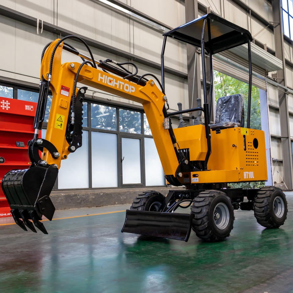 JINTOP HIGHTOP JT10L Wheel Excavator Mini Digger Small Digging machine with tyres - آلات البناء: صور 1 JINTOP HIGHTOP JT10L Wheel Excavator Mini Digger Small Digging machine with tyres - آلات البناء: صور 1