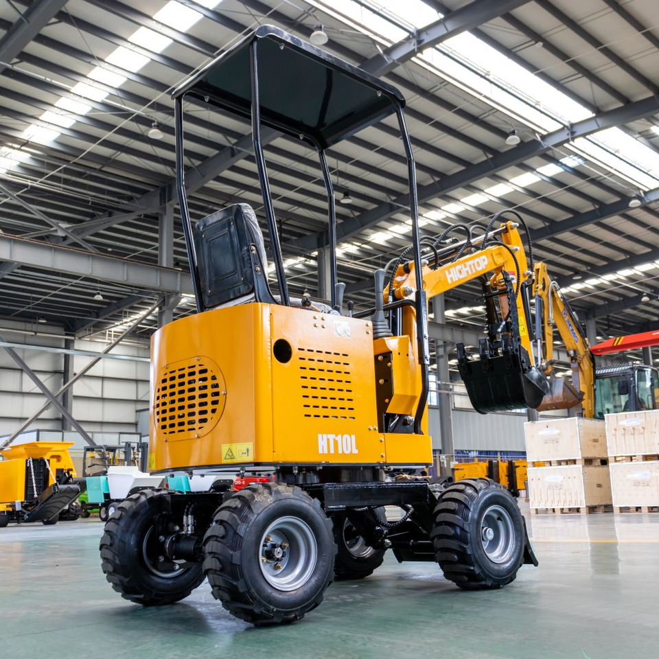 JINTOP HIGHTOP JT10L Wheel Excavator Mini Digger Small Digging machine with tyres - آلات البناء: صور 4 JINTOP HIGHTOP JT10L Wheel Excavator Mini Digger Small Digging machine with tyres - آلات البناء: صور 4