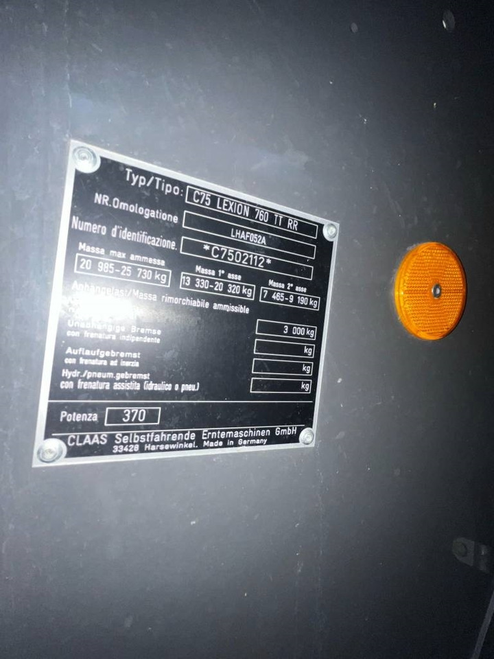 حصادة شاملة Claas LEXION 760 TT RISO: صور 7