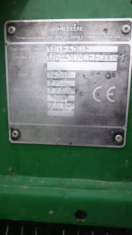 John Deere F 450  - مكبس القش الدائري: صور 4 John Deere F 450  - مكبس القش الدائري: صور 4