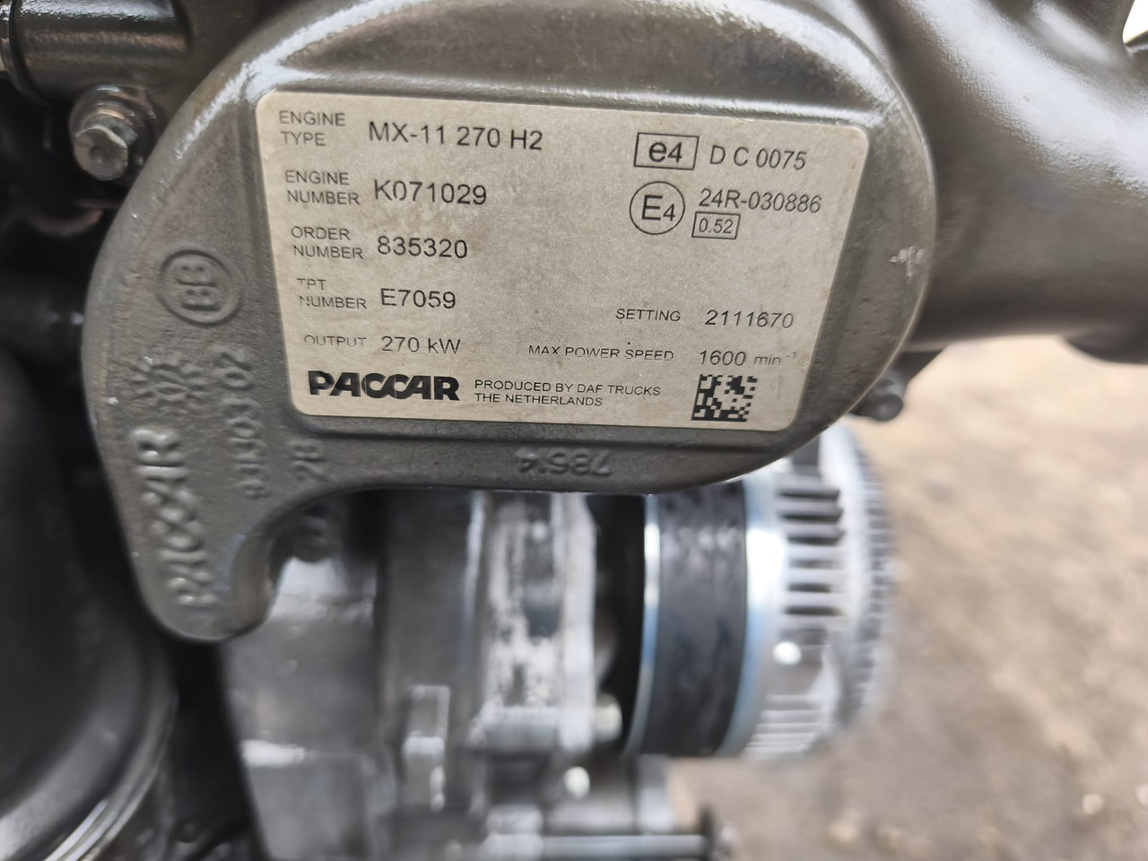 DAF Paccar MX-11 270 H2 DAF CF - المحرك - شاحنة: صور 2 DAF Paccar MX-11 270 H2 DAF CF - المحرك - شاحنة: صور 2