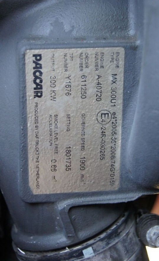 المحرك - شاحنة DAF Paccar MX-300 S1 DAF XF 105, CF 85: صور 6