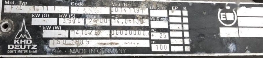 Deutz F4L1011F Kramer - المحرك - اللودر بعجل: صور 3 Deutz F4L1011F Kramer - المحرك - اللودر بعجل: صور 3