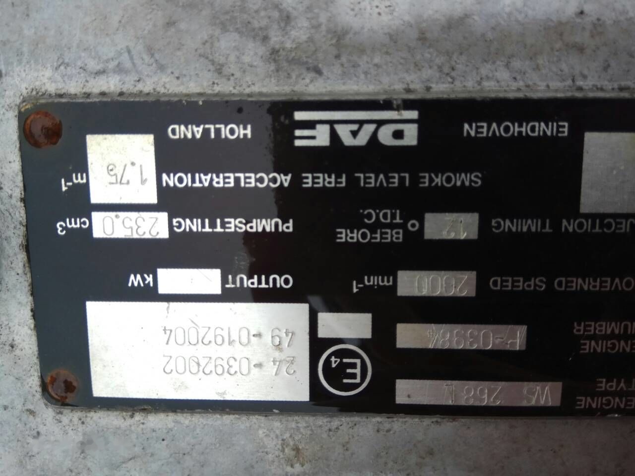 DAF ATI WS268 DAF ATI DAF 85 95 - المحرك - شاحنة: صور 3 DAF ATI WS268 DAF ATI DAF 85 95 - المحرك - شاحنة: صور 3