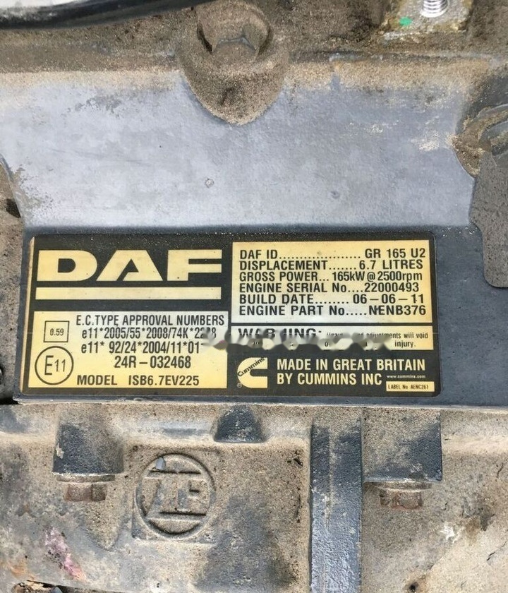 DAF GR165 U2 DAF Lf45 - المحرك - شاحنة: صور 1 DAF GR165 U2 DAF Lf45 - المحرك - شاحنة: صور 1