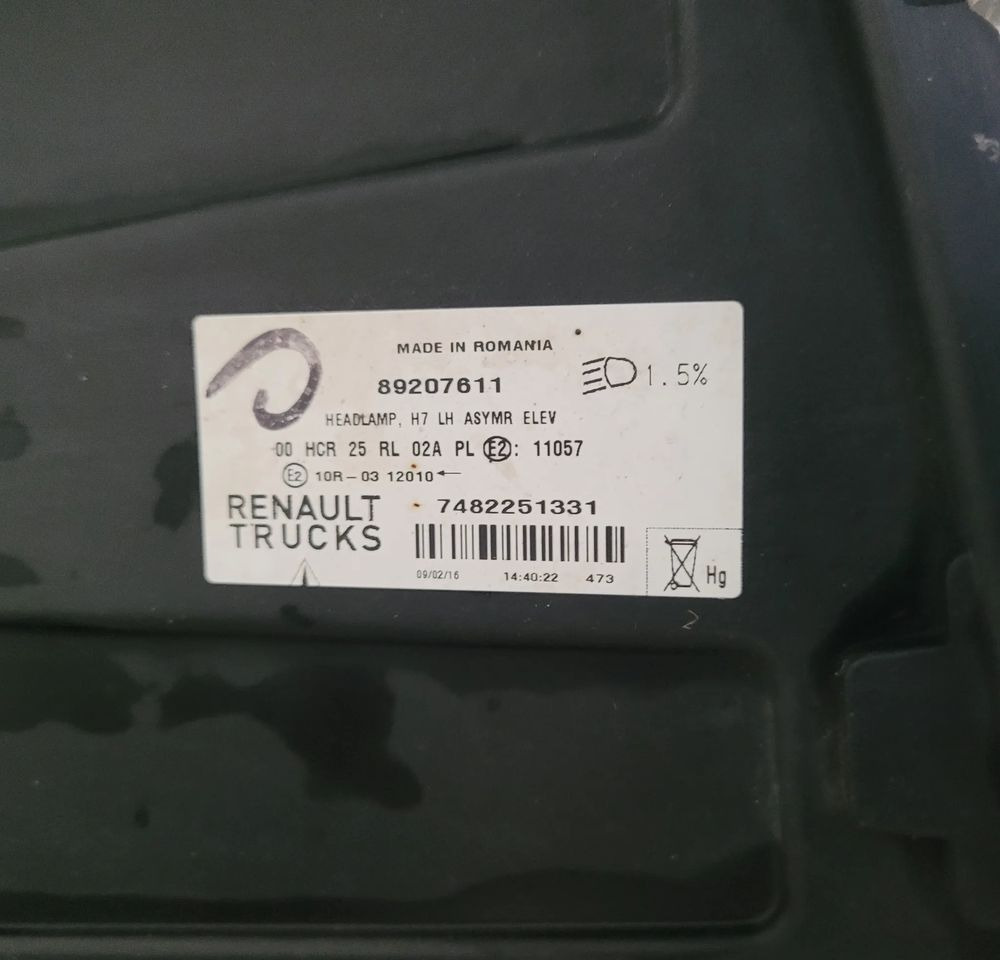 LAMPY RENAULT RANGE T ORYGINAŁ H4 LED CHWALIM116 - أضواء - شاحنة: صور 5 LAMPY RENAULT RANGE T ORYGINAŁ H4 LED CHWALIM116 - أضواء - شاحنة: صور 5