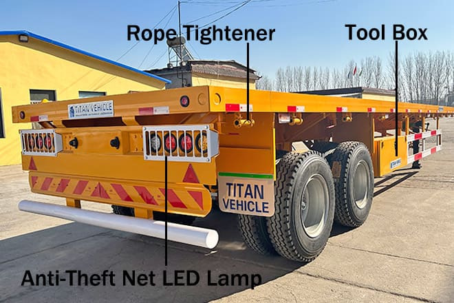 TITAN 2 Axle 40 Ft Flatbed Trailer for Sale in Uganda - نصف مقطورة مسطحة: صور 5 TITAN 2 Axle 40 Ft Flatbed Trailer for Sale in Uganda - نصف مقطورة مسطحة: صور 5