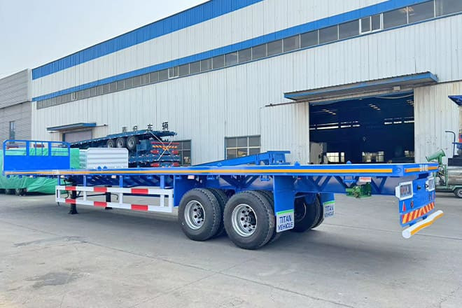 TITAN 2 Axle 45 Ft Flatbed Trailers for Sale in Algeria - نصف مقطورة مسطحة: صور 1 TITAN 2 Axle 45 Ft Flatbed Trailers for Sale in Algeria - نصف مقطورة مسطحة: صور 1