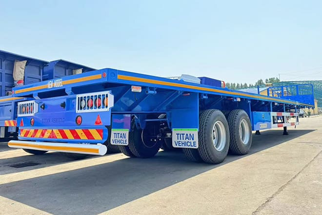 TITAN 2 Axle 45 Ft Flatbed Trailers for Sale in Algeria - نصف مقطورة مسطحة: صور 4 TITAN 2 Axle 45 Ft Flatbed Trailers for Sale in Algeria - نصف مقطورة مسطحة: صور 4