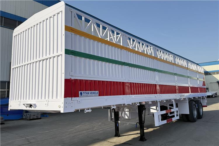TITAN 2 Axle Fence Cargo Trailer with Bogie Suspension for Sale In Zimbabwe - شاحنة نقل المواشي نصف مقطورة: صور 4 TITAN 2 Axle Fence Cargo Trailer with Bogie Suspension for Sale In Zimbabwe - شاحنة نقل المواشي نصف مقطورة: صور 4