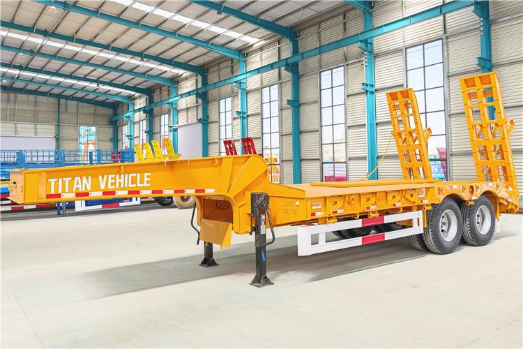TITAN 2 Axle Low Loader Truck Trailer for Sale In Uganda - عربة مسطحة منخفضة نصف مقطورة: صور 4 TITAN 2 Axle Low Loader Truck Trailer for Sale In Uganda - عربة مسطحة منخفضة نصف مقطورة: صور 4