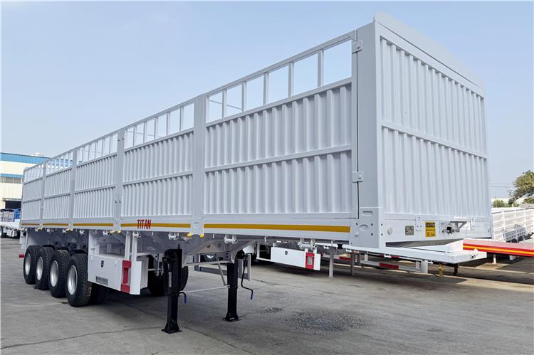 TITAN 4 Axle 80 Ton Fence Cargo Truck Trailer for Sale in Nigeria - شاحنة نقل المواشي نصف مقطورة: صور 1 TITAN 4 Axle 80 Ton Fence Cargo Truck Trailer for Sale in Nigeria - شاحنة نقل المواشي نصف مقطورة: صور 1