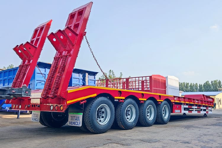 TITAN 4 Axle Low Loader Trailer for Sale in Jamaica - عربة مسطحة منخفضة نصف مقطورة: صور 1 TITAN 4 Axle Low Loader Trailer for Sale in Jamaica - عربة مسطحة منخفضة نصف مقطورة: صور 1