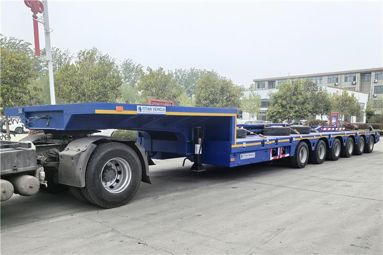 TITAN 6 Axle 120 Ton Extendable Low Loader Trailer for Sale Price - عربة مسطحة منخفضة نصف مقطورة: صور 1 TITAN 6 Axle 120 Ton Extendable Low Loader Trailer for Sale Price - عربة مسطحة منخفضة نصف مقطورة: صور 1