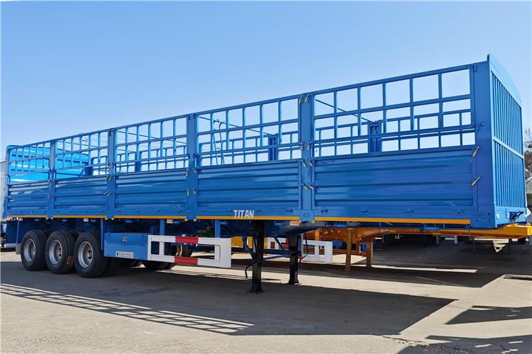 TITAN 60 Ton Fence Cargo Semi Trailer for Sale in Tanzania - شاحنة نقل المواشي نصف مقطورة: صور 2 TITAN 60 Ton Fence Cargo Semi Trailer for Sale in Tanzania - شاحنة نقل المواشي نصف مقطورة: صور 2