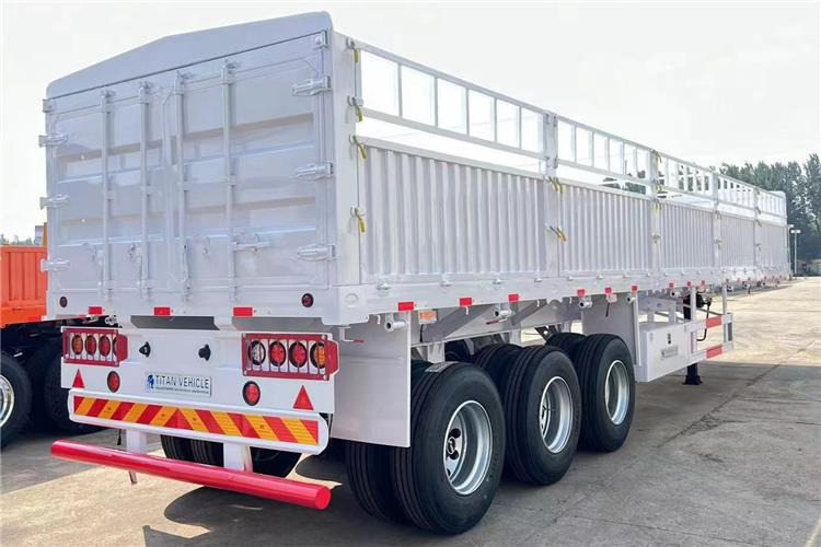 TITAN Tri Axle 60 Ton Fence Cargo Semi Trailer for Sale In Guinea - شاحنة نقل المواشي نصف مقطورة: صور 3 TITAN Tri Axle 60 Ton Fence Cargo Semi Trailer for Sale In Guinea - شاحنة نقل المواشي نصف مقطورة: صور 3