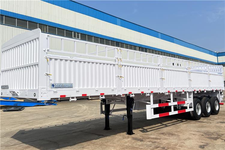 TITAN Tri Axle 60 Ton Fence Cargo Semi Trailer for Sale In Guinea - شاحنة نقل المواشي نصف مقطورة: صور 1 TITAN Tri Axle 60 Ton Fence Cargo Semi Trailer for Sale In Guinea - شاحنة نقل المواشي نصف مقطورة: صور 1