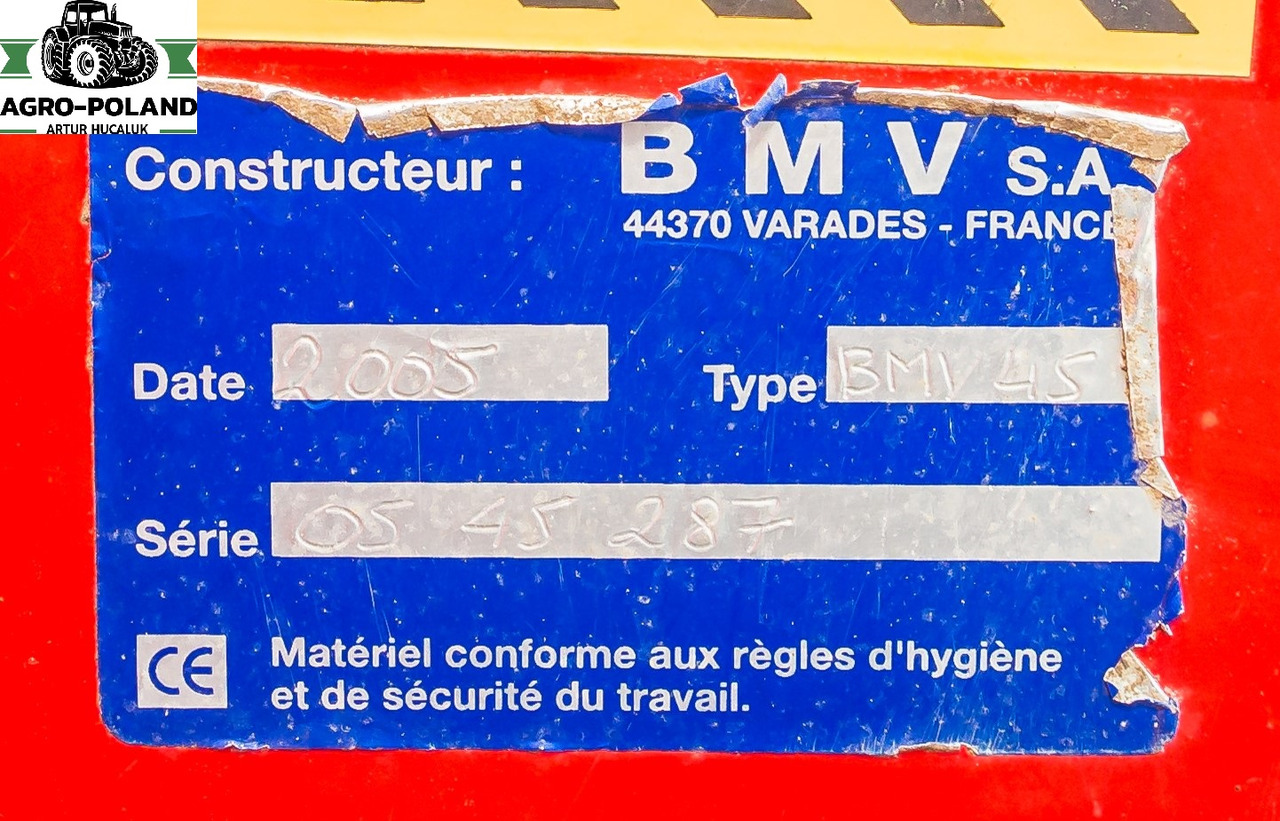 BMV 45 - 450 CM - 2005 ROK - معدات حصادة الأعلاف: صور 5 BMV 45 - 450 CM - 2005 ROK - معدات حصادة الأعلاف: صور 5